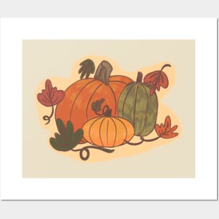 Fall Pumpkins Posters and Art